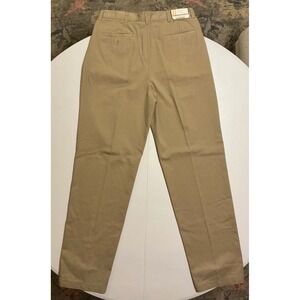 VTG USA Made Ruff Hewn Ridgeway Pant  Khaki Pleated Cotton Chinos NWT Mens 34x35